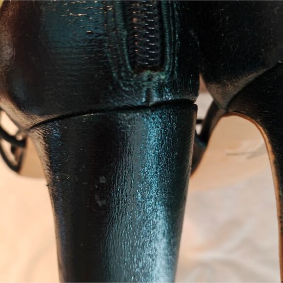 Bradshaw Caged Strappy Emerald Shimmer Green Heels 9 Sex in‎ the City Y2K - Picture 12 of 14